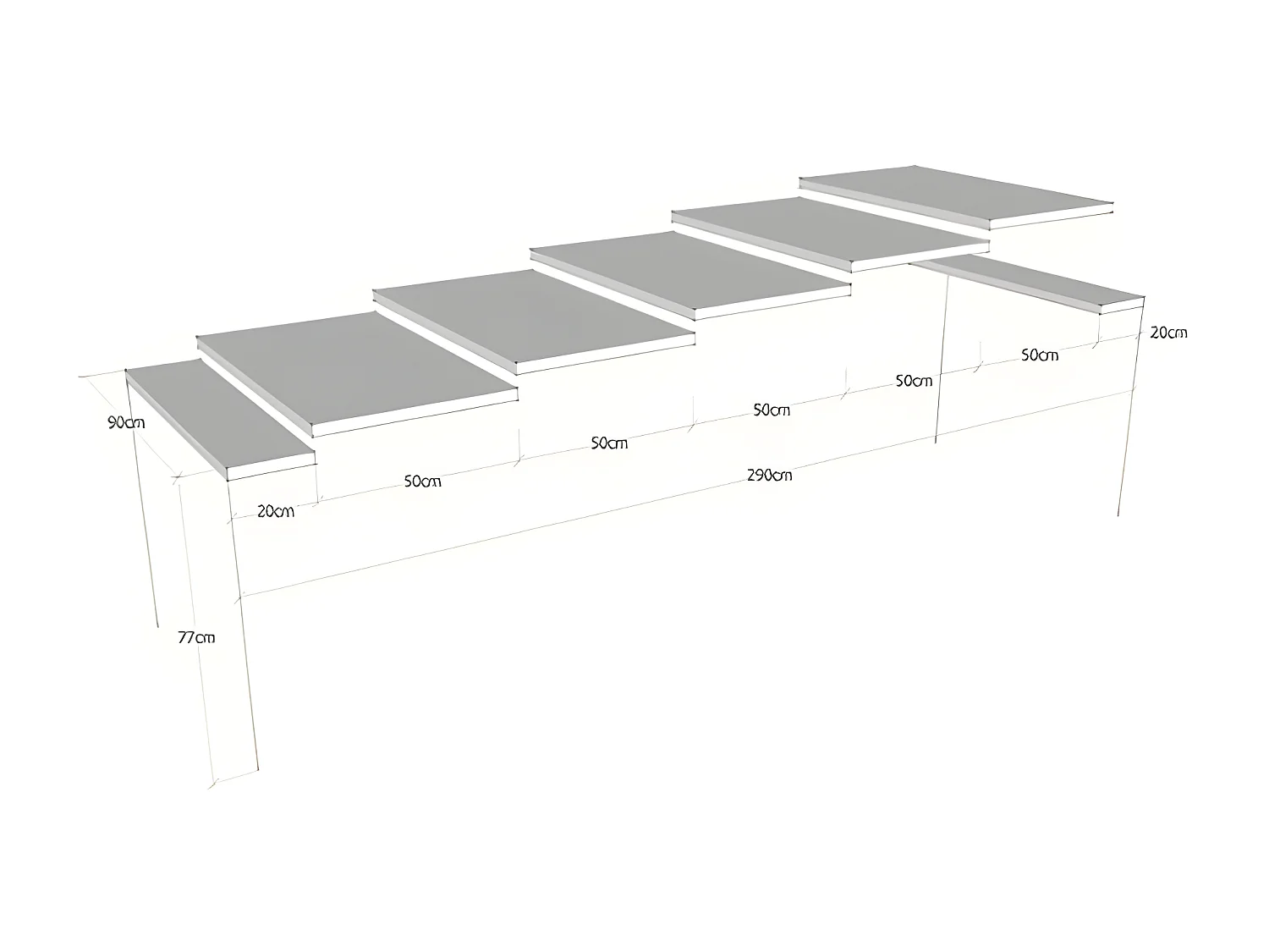 Console Primula Sapin Teinté cadre Anthracite