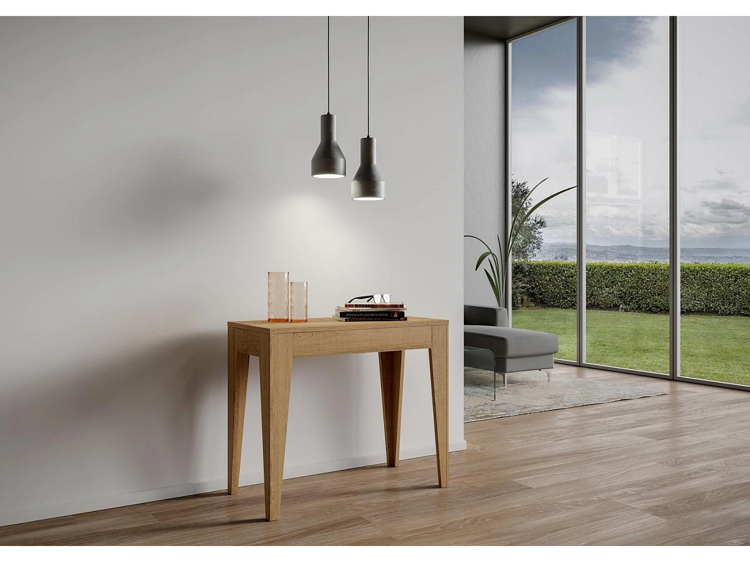Console extensible 90x42/198 cm Isotta Small chêne nature