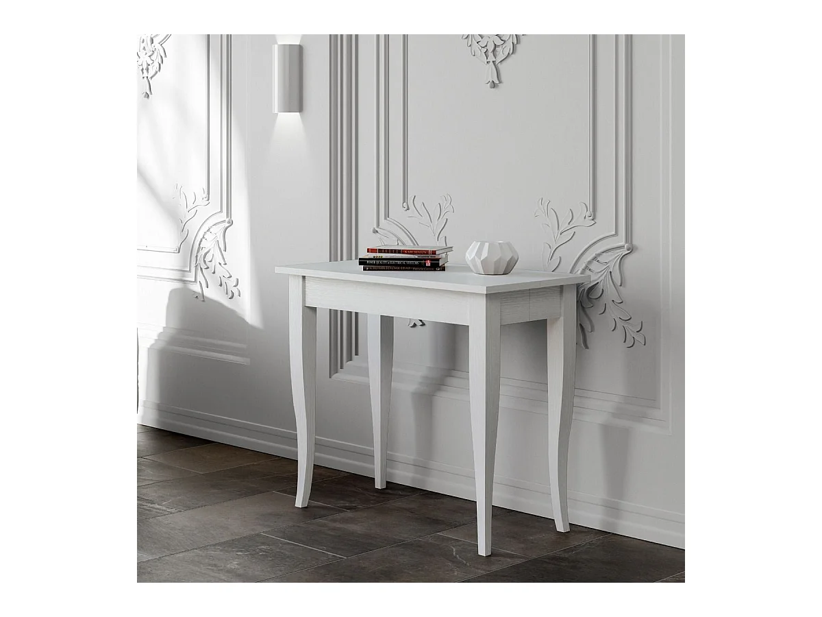 Console extensible 90x48/204 cm Sciabola Small Frêne Blanc