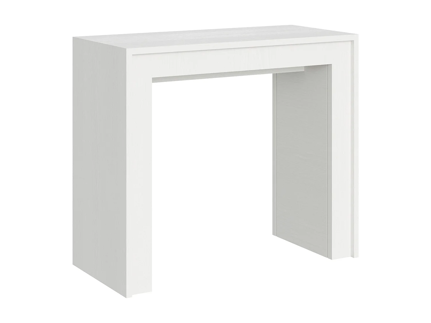Console extensible 90x42/302 cm Mia Frêne Blanc