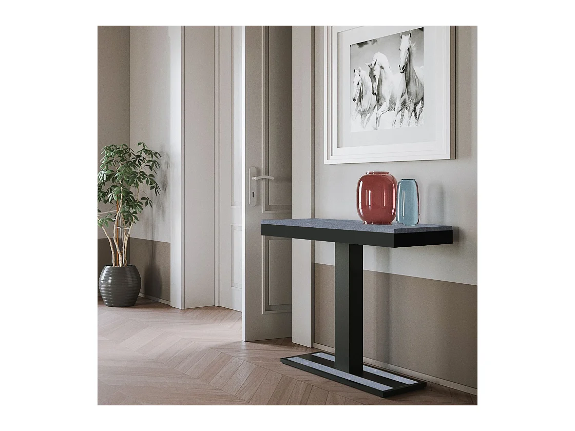 Wysuwana konsola 90x40/196 cm Capital Small Evolution Cement Structure Antracyt