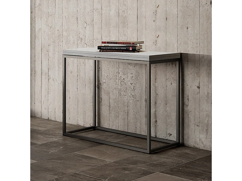 Otwór konsoli 90x45/90 cm Nordica Libra Biały jesion antracytowy Struktura