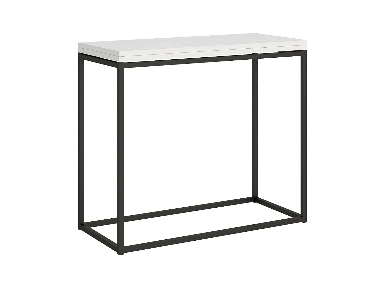 Consolle apribile 90x45/90 cm Nordica Libra Bianco Frassino telaio Antracite