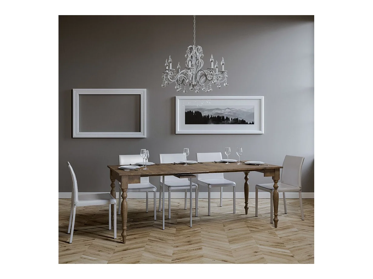 Console extensible 90x48/308 cm Romagna Noyer