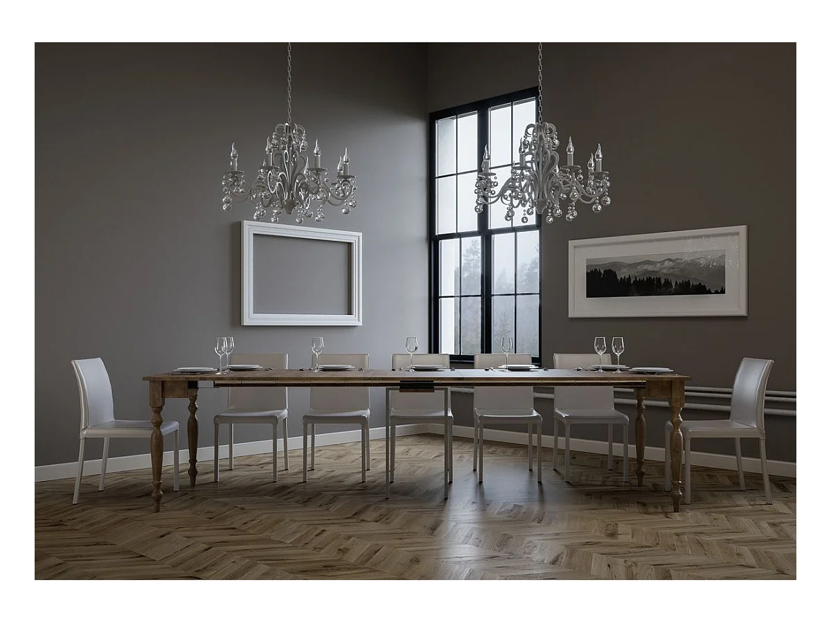 Console extensible 90x48/308 cm Romagna Noyer