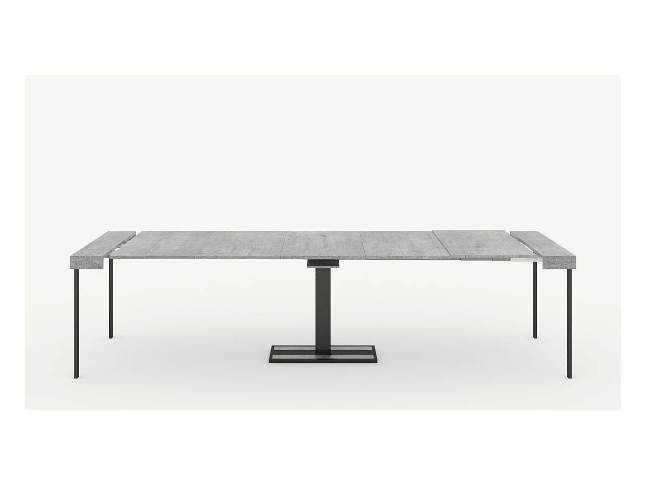 Console extensible 90x40/196 cm Capital Small Chêne Nature cadre Anthracite