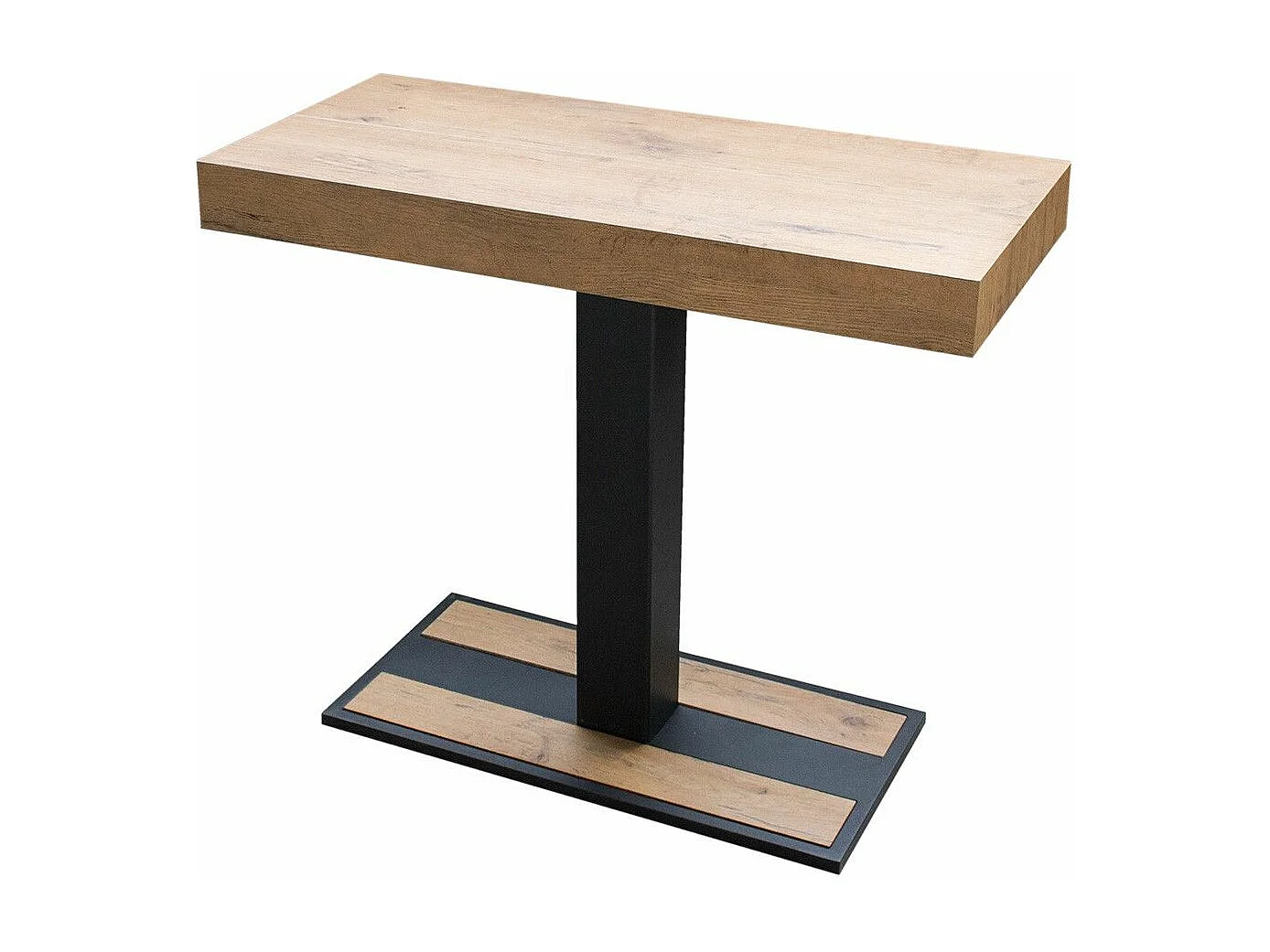 Mesa consola extensível 90x40/196 cm Capital Small Carvalho Natural quadro Antracite