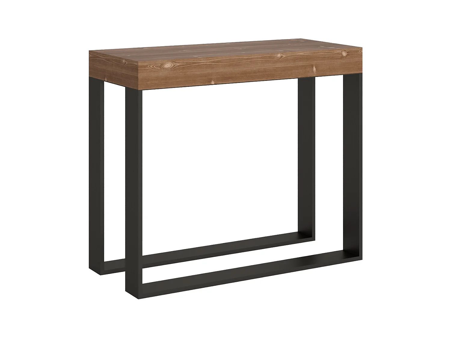 Konsola rozkładana 90x40/190 cm Elettra Small Premium barwiona jodła antracytowa struktura