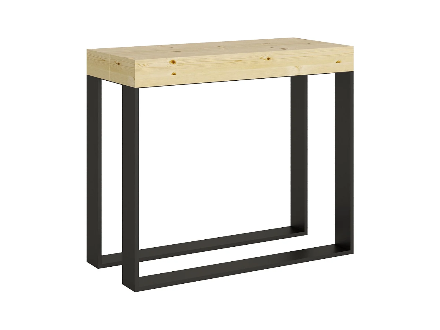 Console Elettra Sapin Nature cadre Anthracite