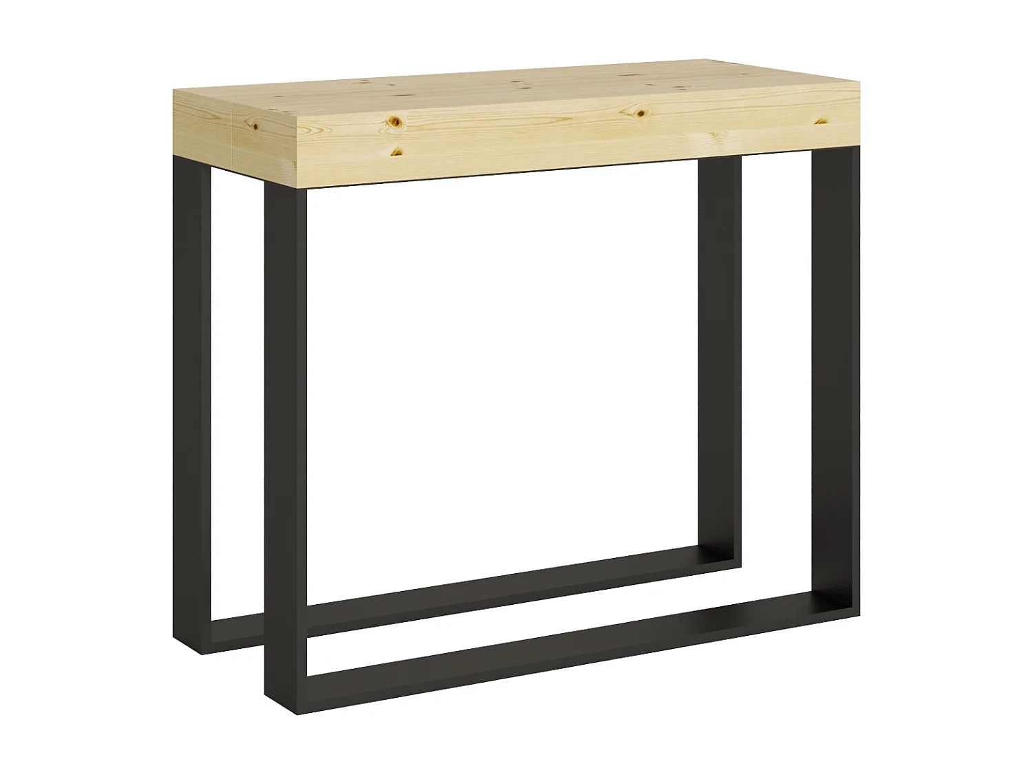 Console Elettra Sapin Nature cadre Anthracite