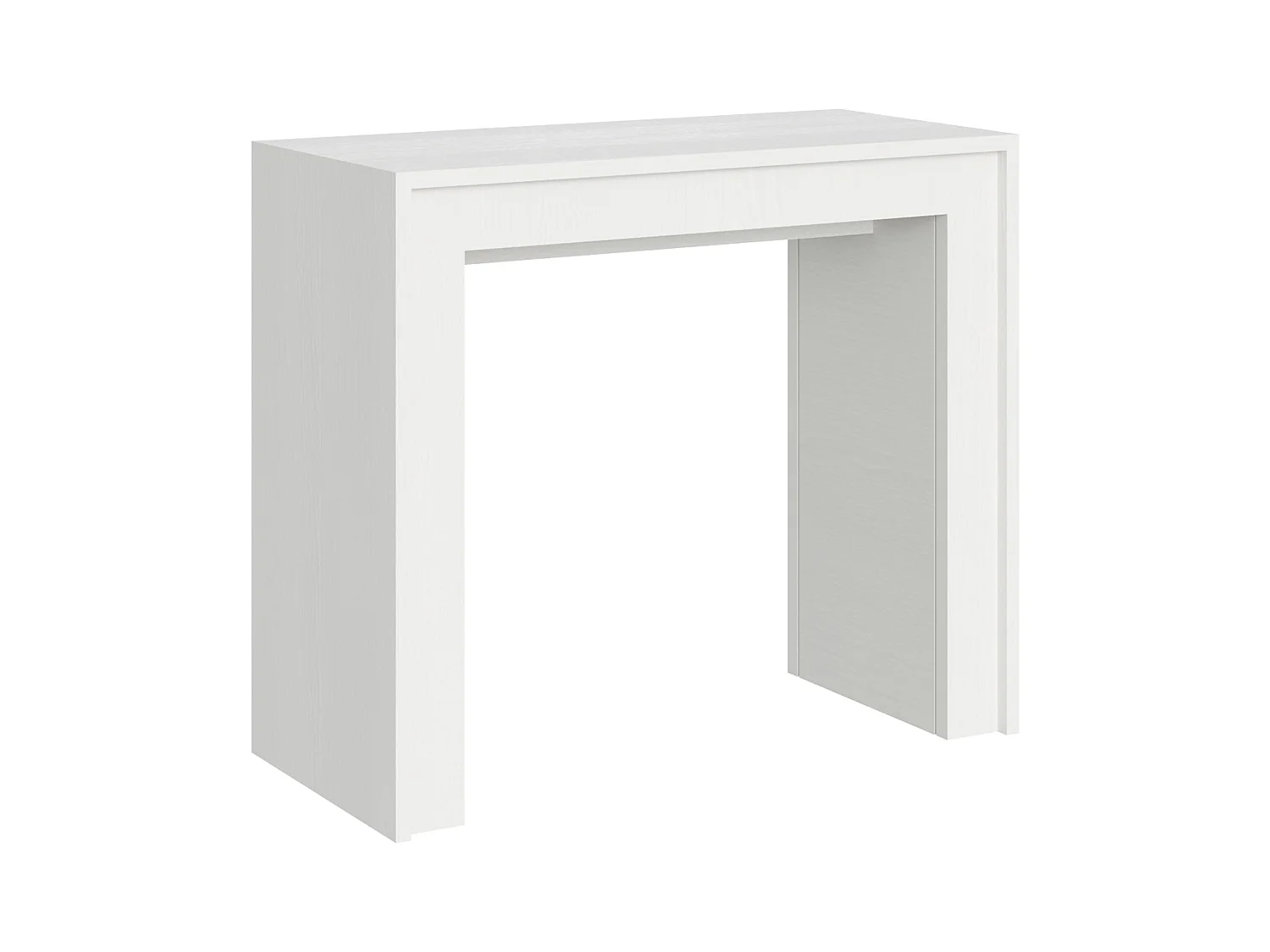 Console extensible 90x42/198 cm Mia Small Frêne Blanc