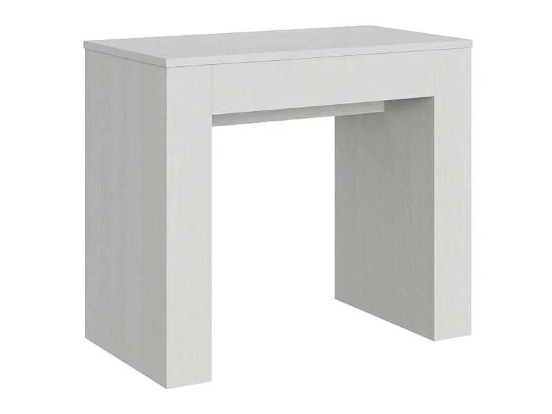 Console extensible 90x49/307 cm Extra Frêne Blanc rallonges internes
