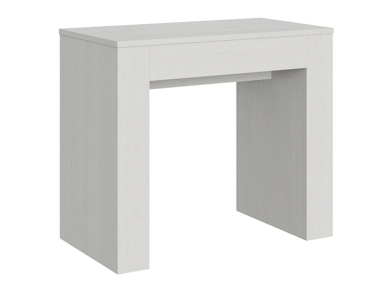 Console extensible 90x49/307 cm Extra Frêne Blanc rallonges internes