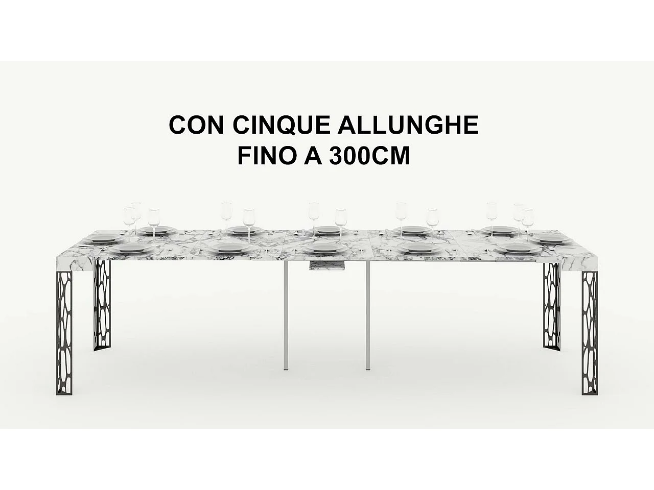 Mesa consola extensível 90x40/196 cm Ghibli Small Nogueira quadro Antracite