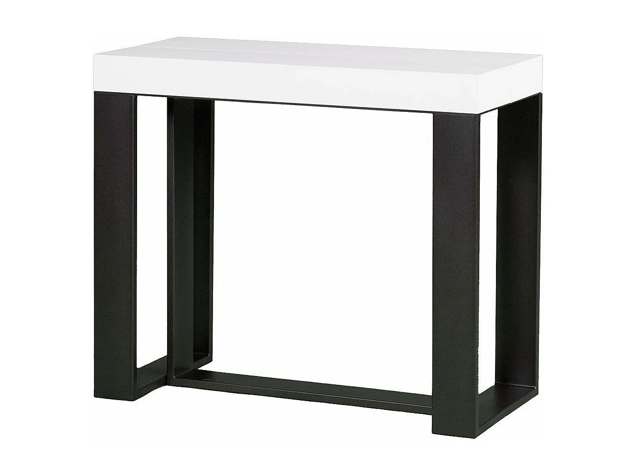 Konsola rozkładana 90x40/300 cm Struktura Futura Premium Biały Jesion Antracyt