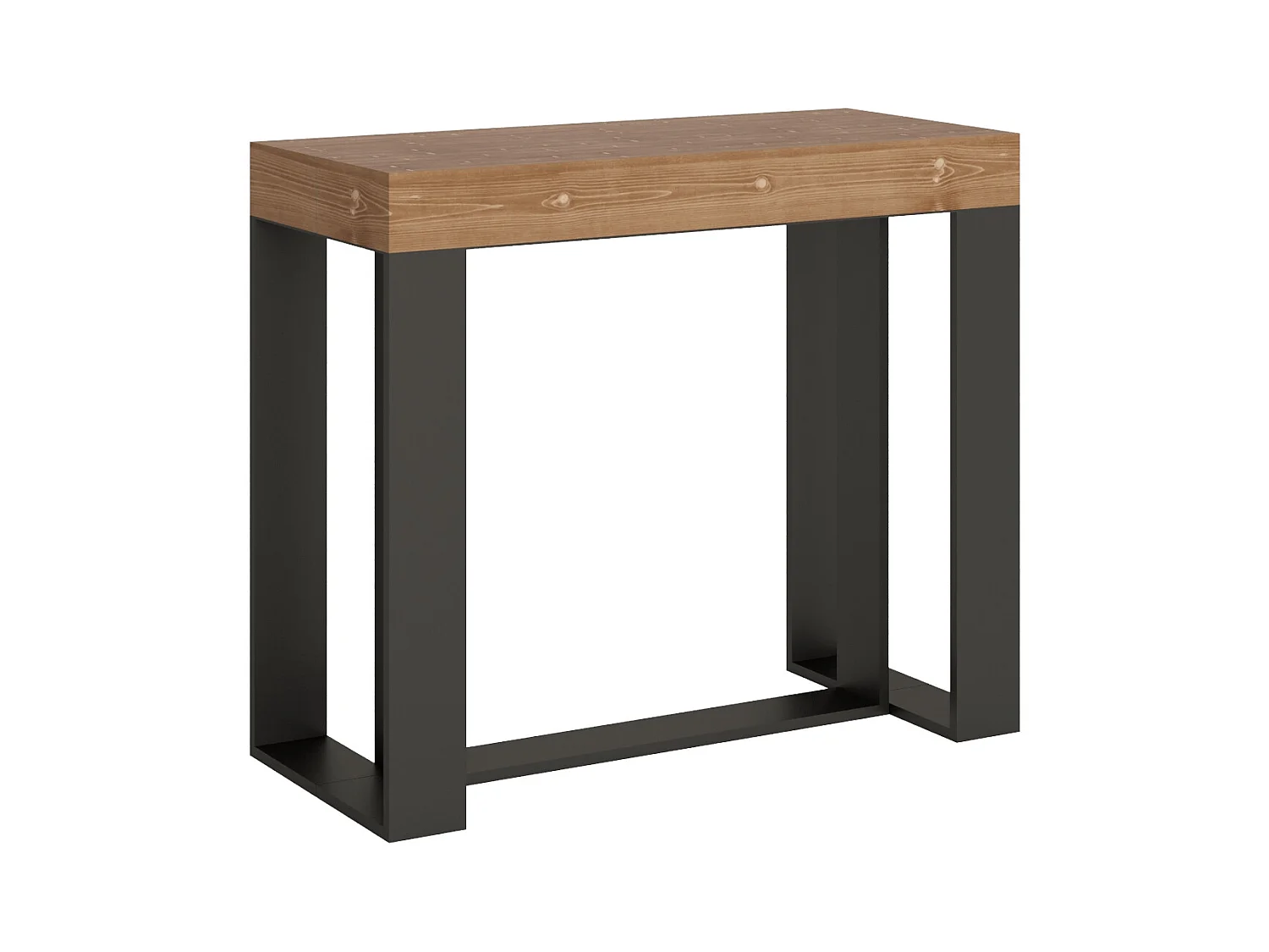 Consola extensible 90x40/190 cm Futura Small Premium Estructura Abeto Teñido Antracita