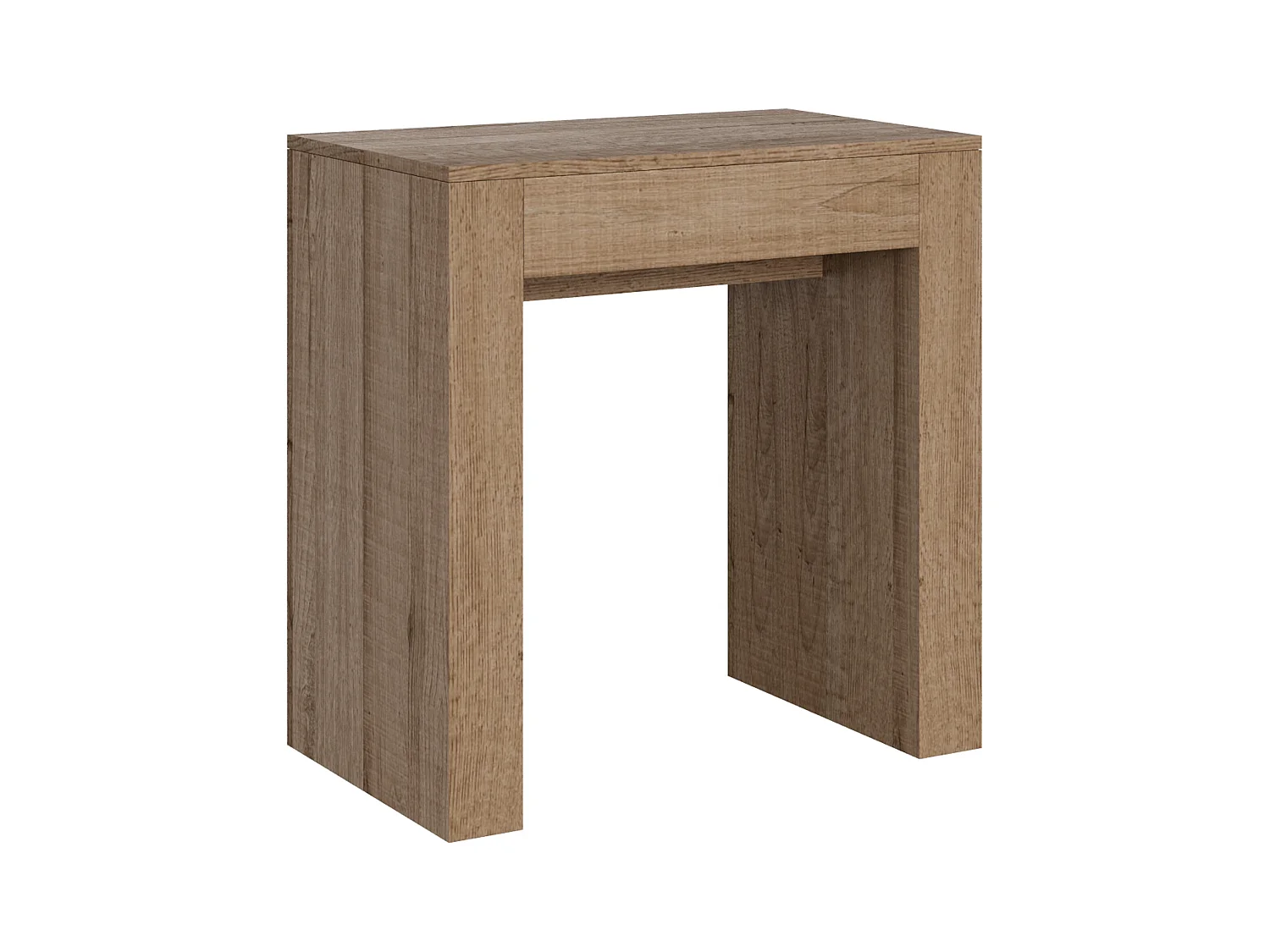 Console extensible 78x47/299 cm Allin Chêne Nature rallonges internes