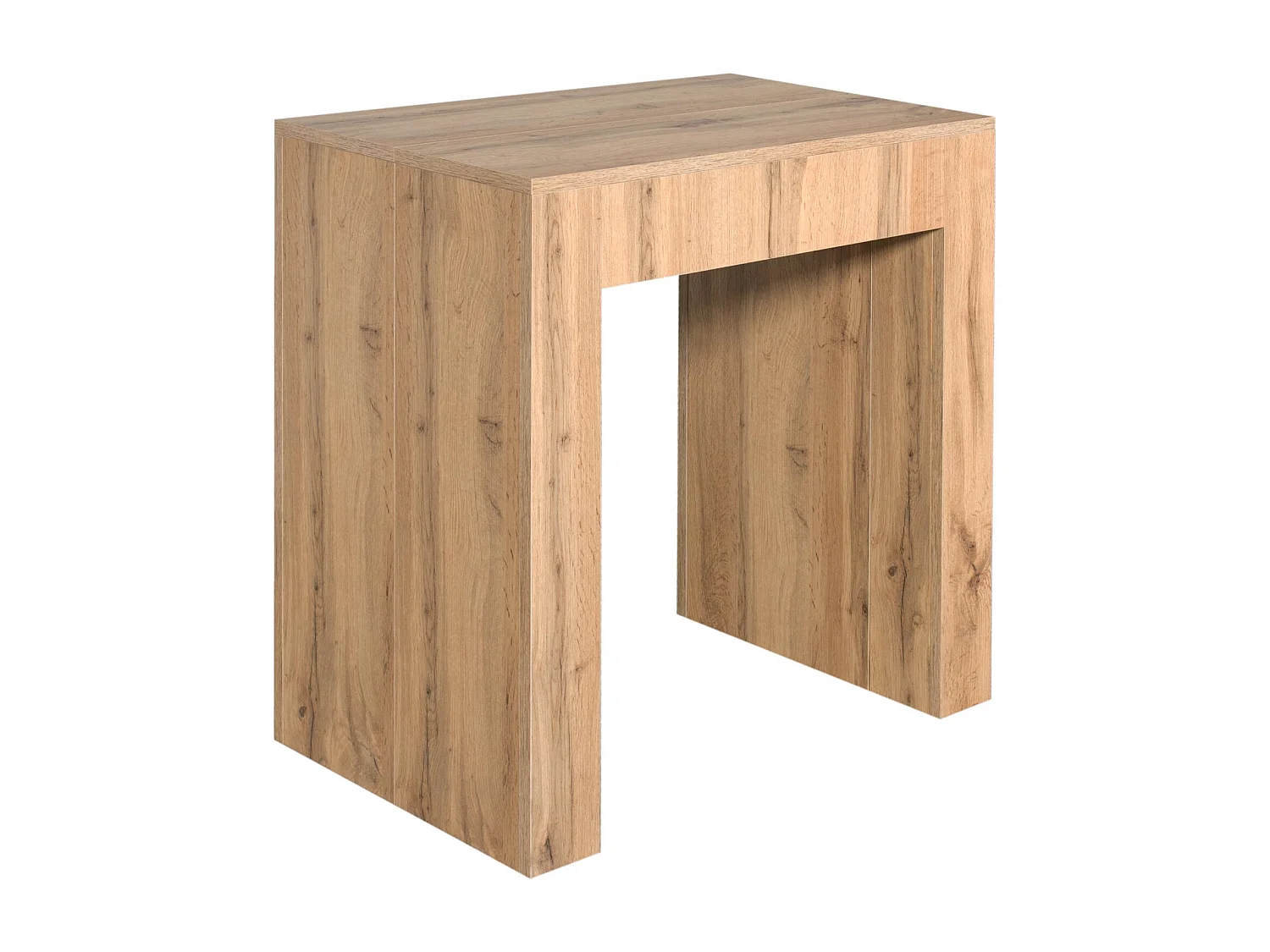 Mesa consola extensível 78x47/299 cm Allin Carvalho Natural extensões internas