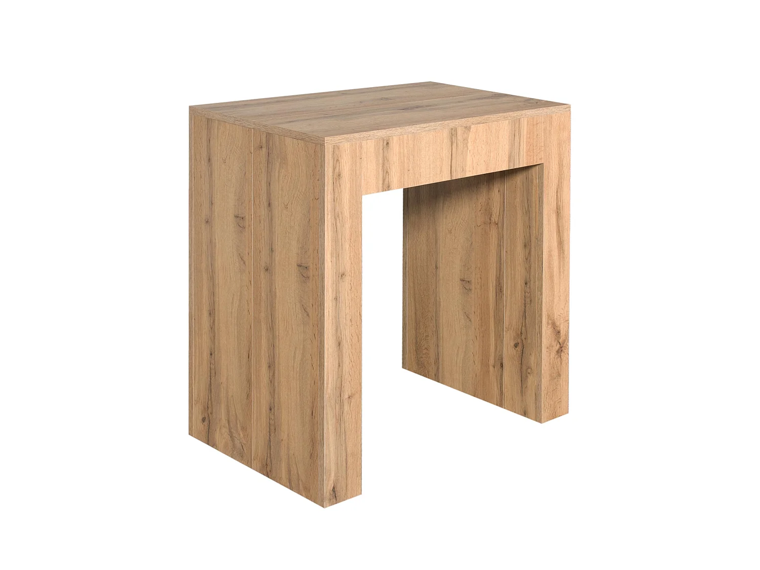 Consola extensible 78x47/299 cm Allin roble natural extensiones internas