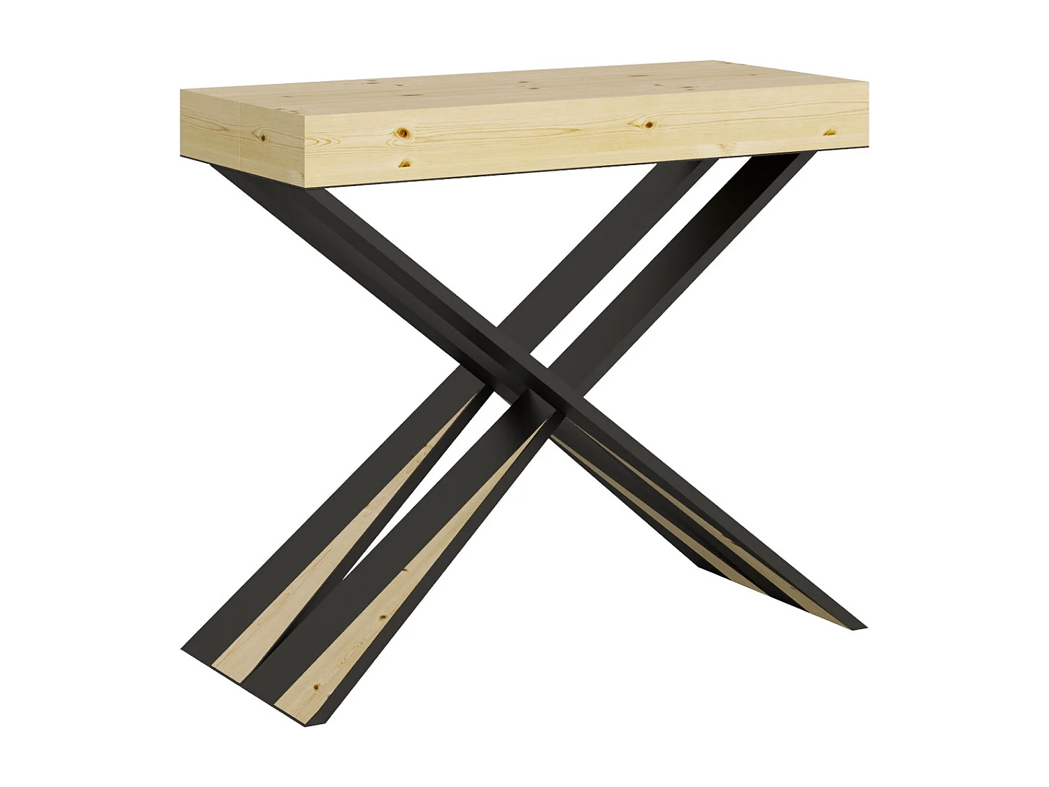 Console Lilla Sapin Nature cadre Anthracite