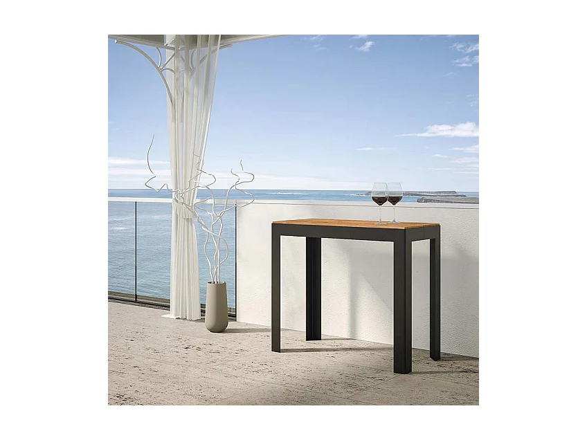 Console Azalea Small Sapin Teinté cadre Anthracite