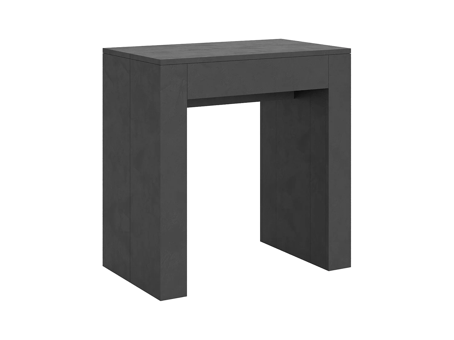 Console extensible 78x47/299 cm Allin Anthracite Spatulé rallonges internes