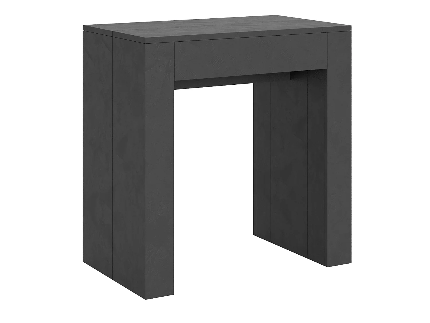 Konsola rozkładana 78x47/299 cm Allin Antracytowy efekt stucco wewnętrzne przedłużenia