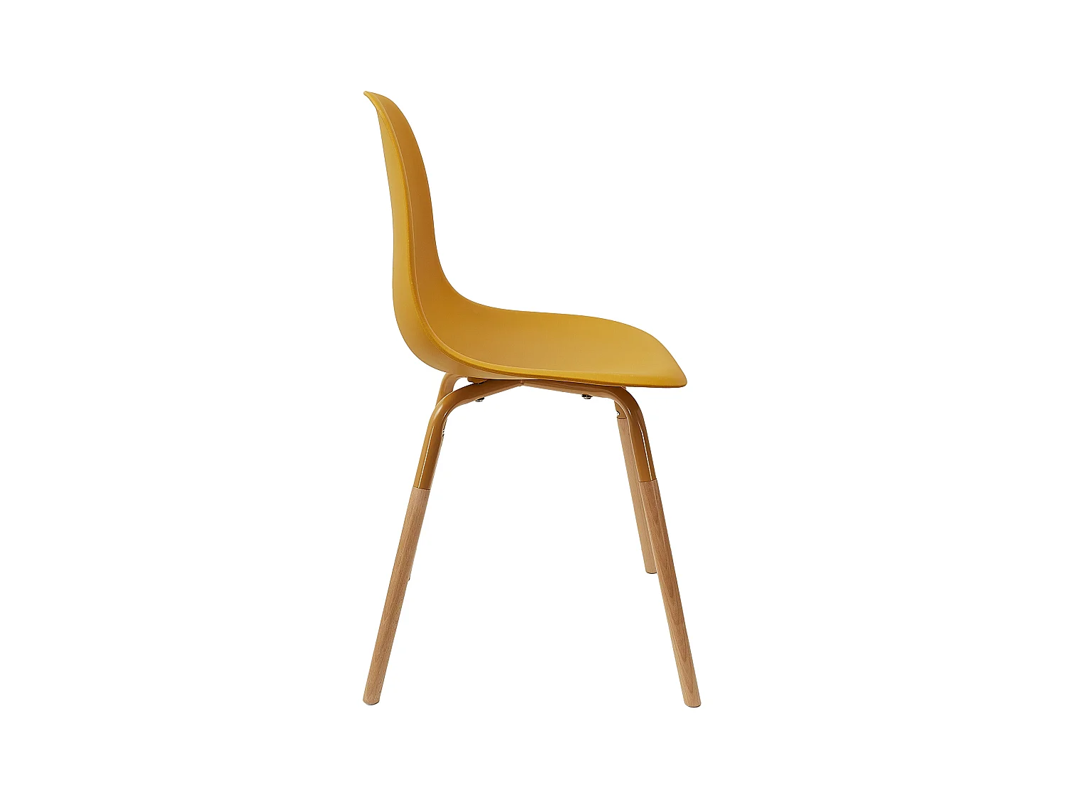 Chaise Scandinave Phenix Moutarde - Lot De 4 Jaune
