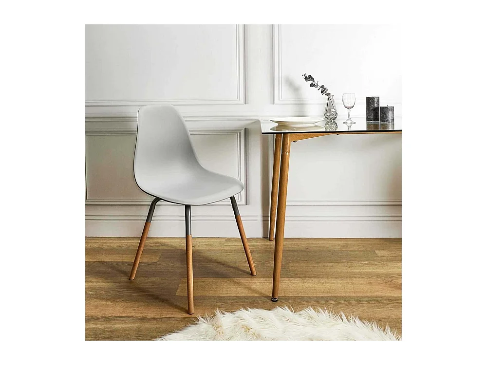 Chaise Scandinave Phenix Gris - Lot De 4 Gris