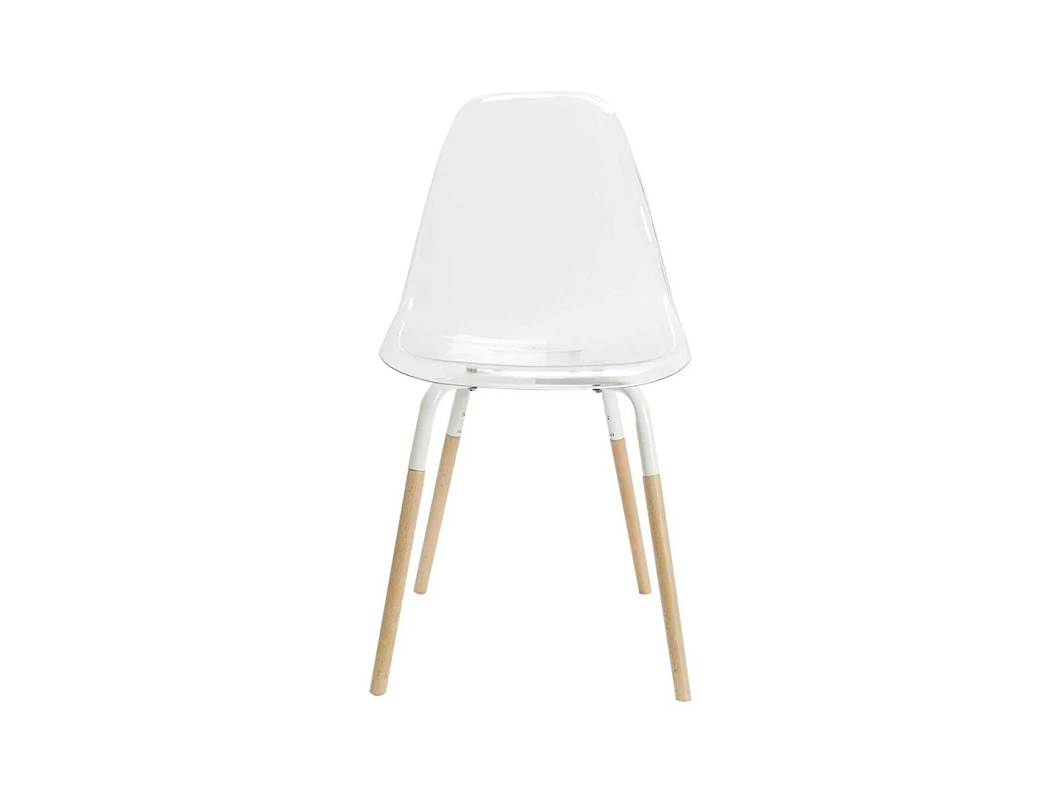 Chaise Scandinave Transparente Phenix - Lot De 4 Blanc