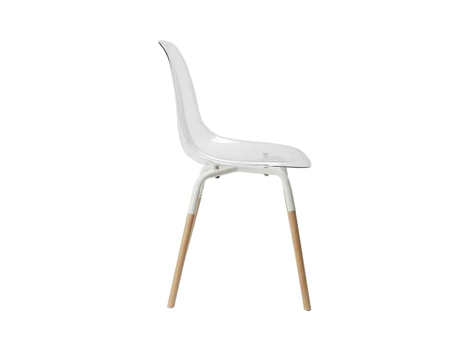 Chaise Scandinave Transparente Phenix - Lot De 4 Blanc