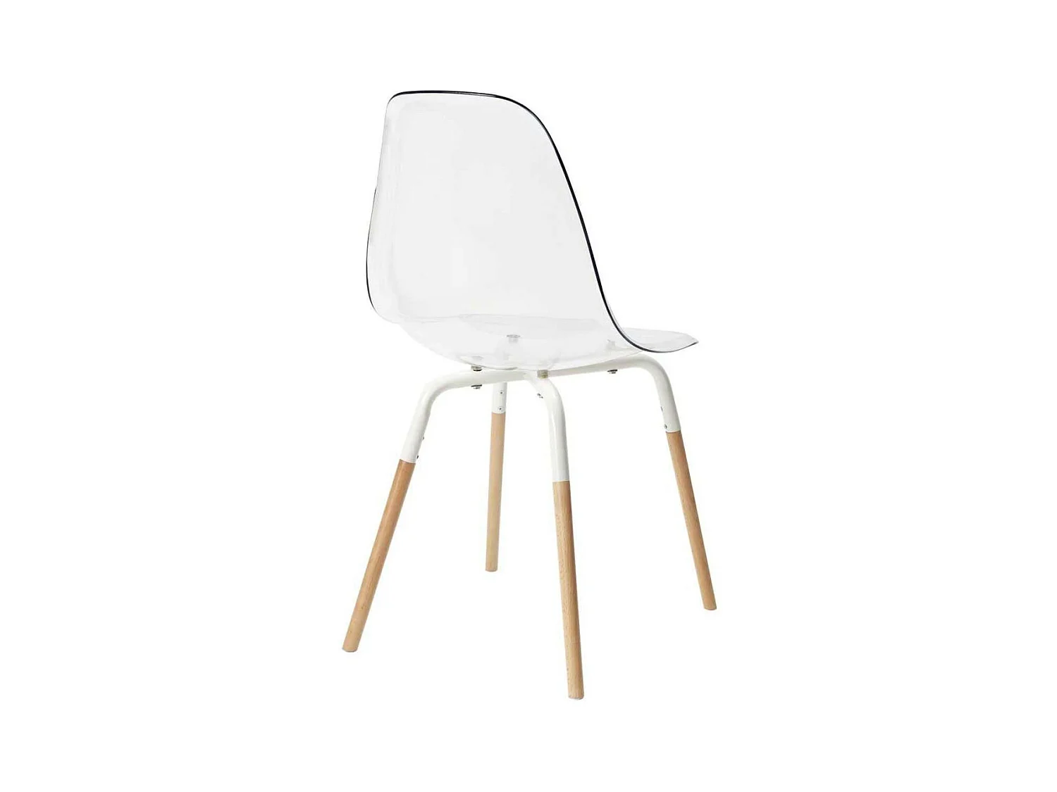 Chaise Scandinave Transparente Phenix - Lot De 4 Blanc