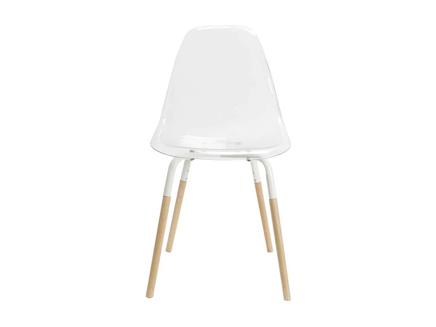 Chaise Scandinave Transparente Phenix - Lot De 4 Blanc