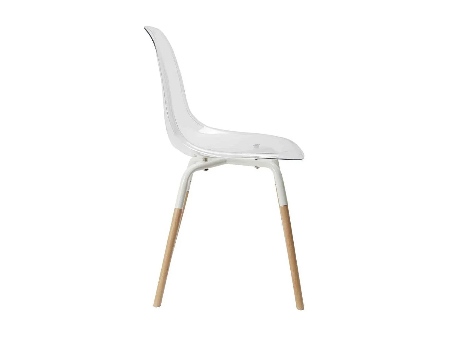Chaise Scandinave Transparente Phenix - Lot De 4 Blanc