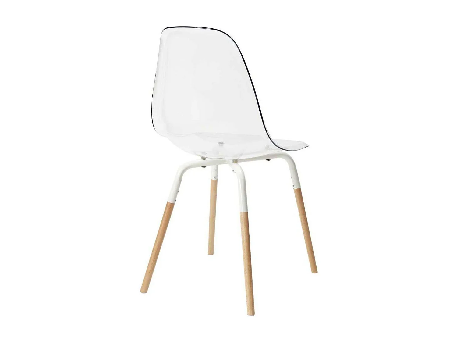 Chaise Scandinave Transparente Phenix - Lot De 4 Blanc