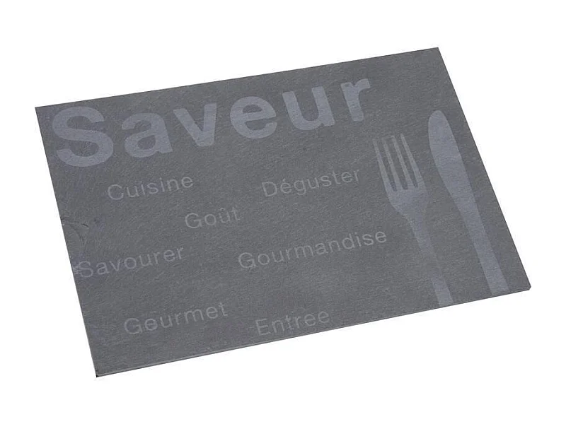 Plateau rectangulaire Saveur en ardoise naturelle