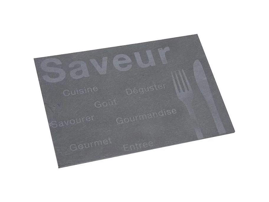 Plateau rectangulaire Saveur en ardoise naturelle