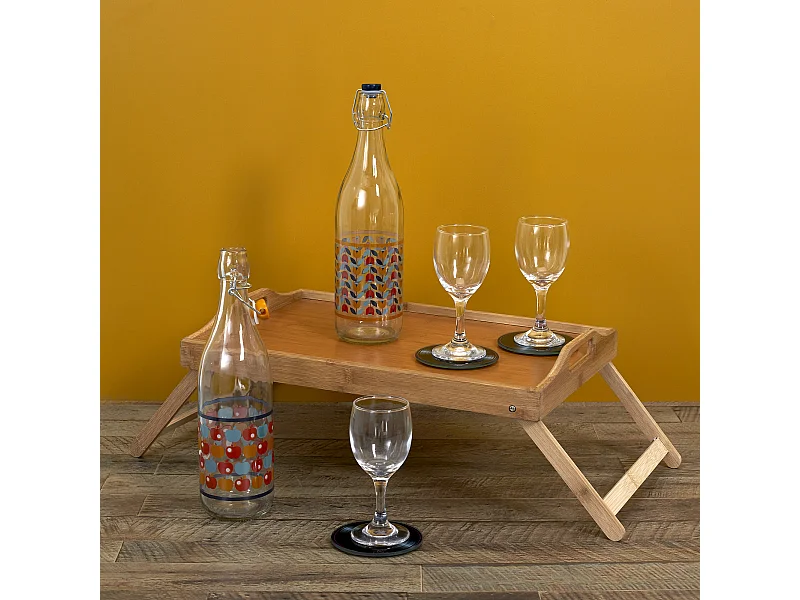 Plateau Depliant Bambou Marron