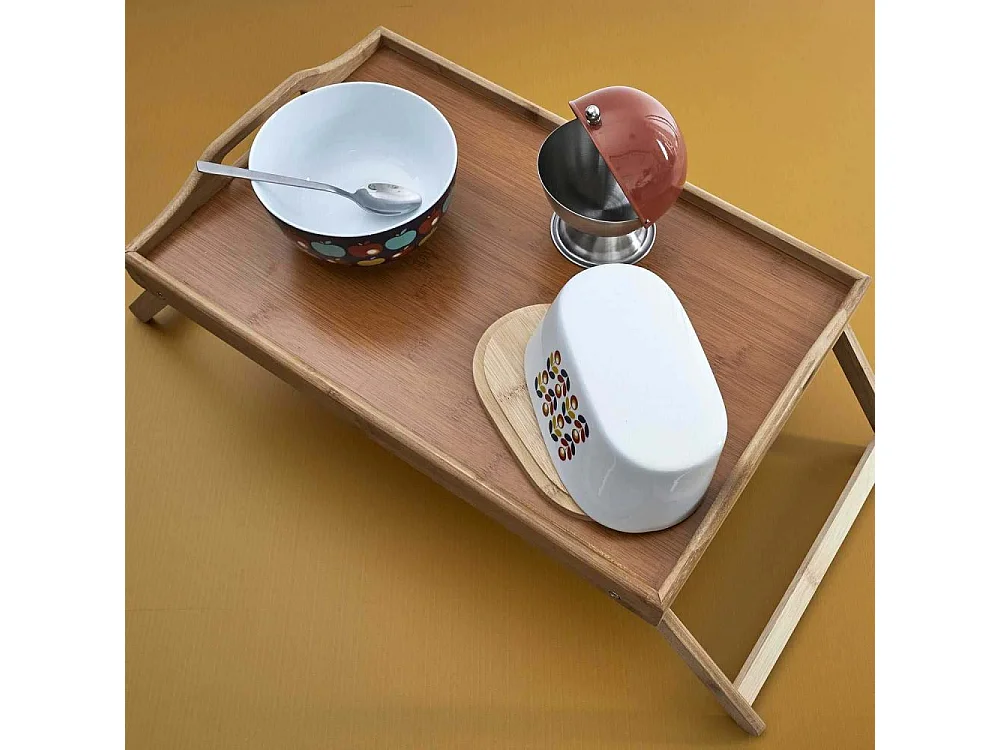 Plateau Depliant Bambou Marron