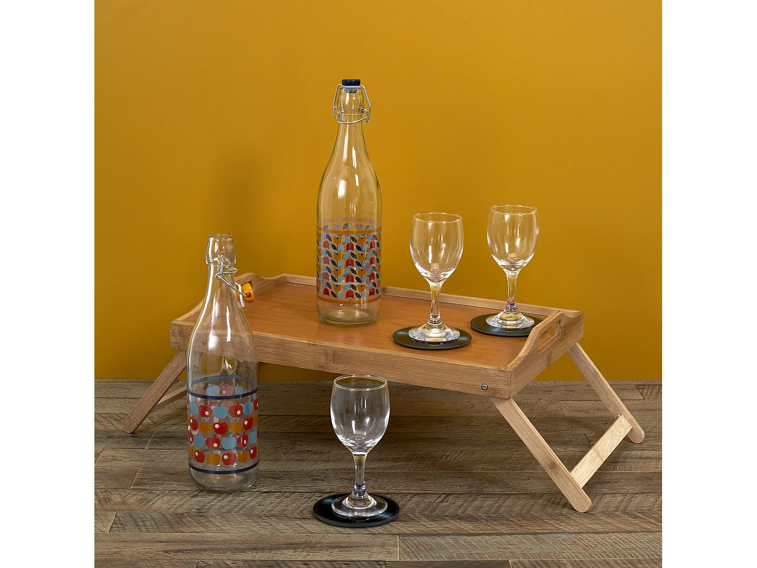 Plateau Depliant Bambou Marron