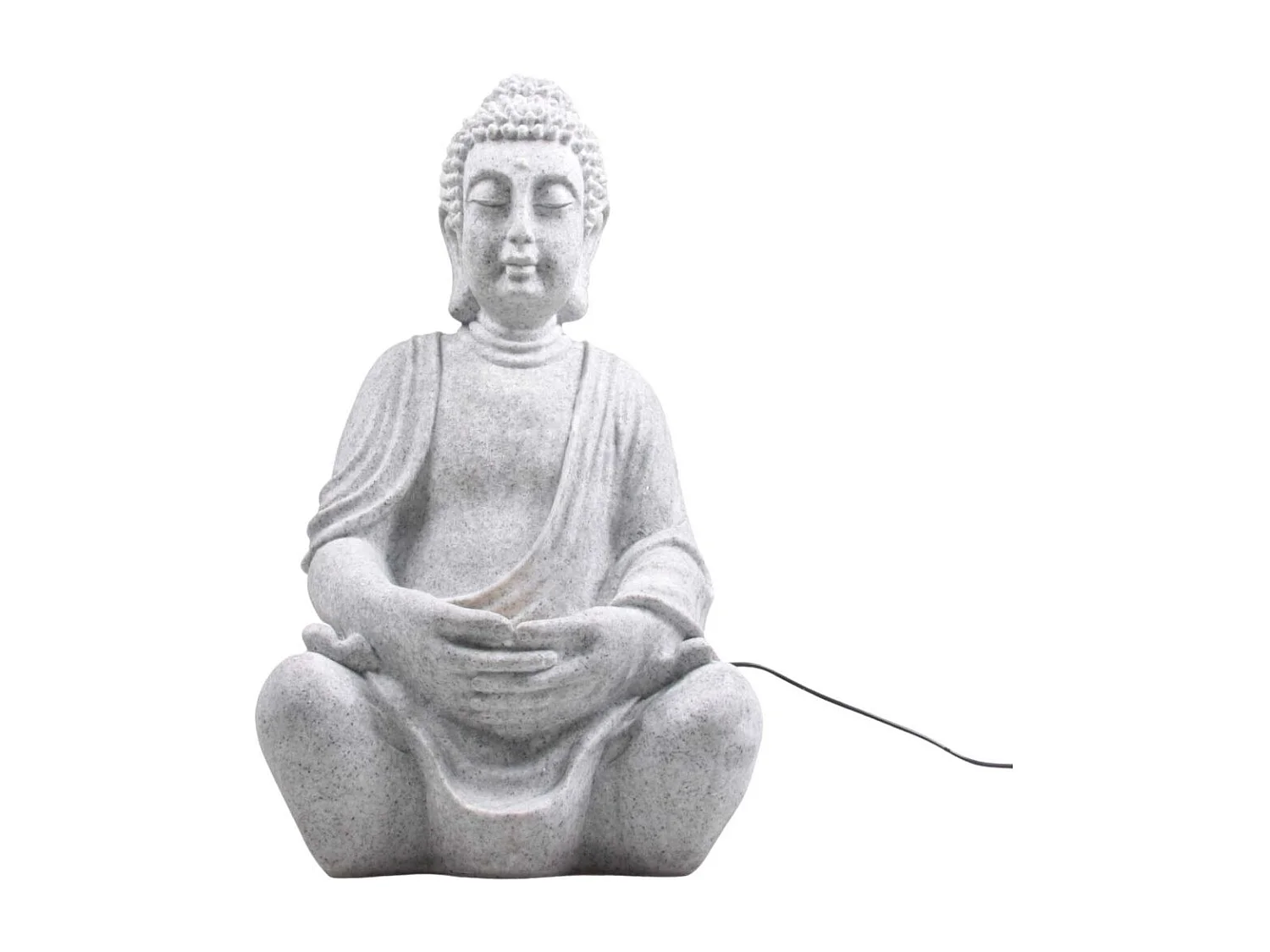 Fontaine bouddha assis position lotus 30 x 25 x 50 cm