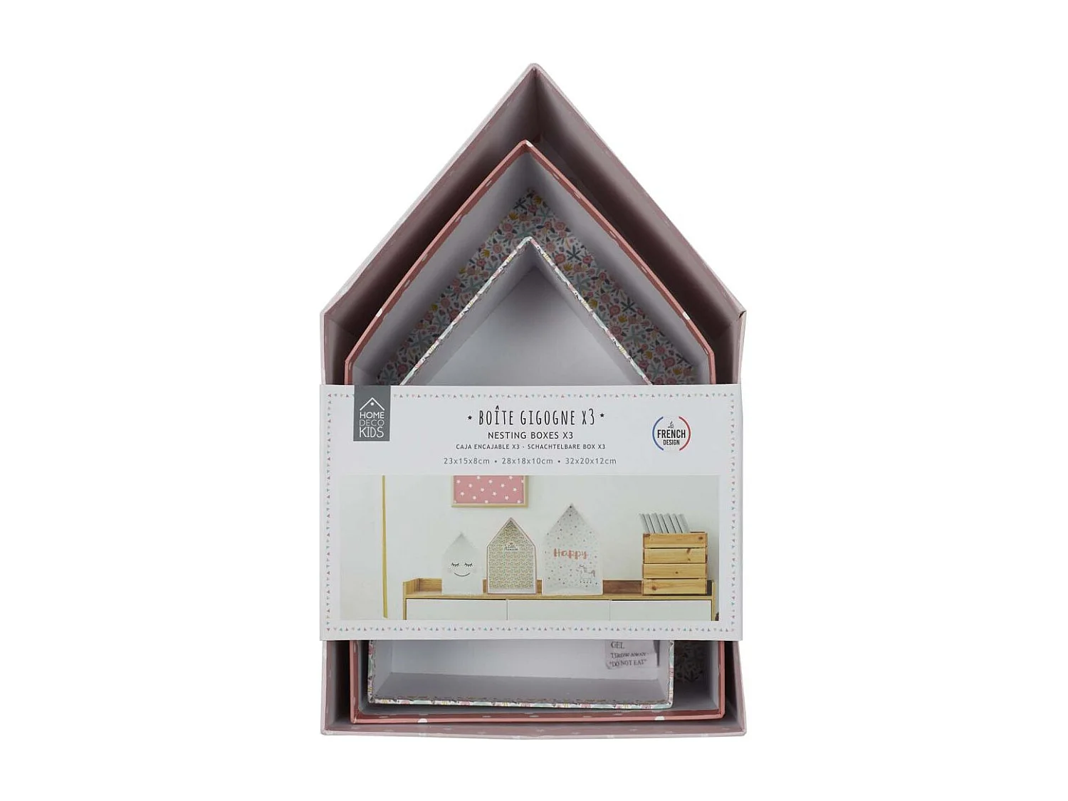 Boite Gigogne Maison Fille X3