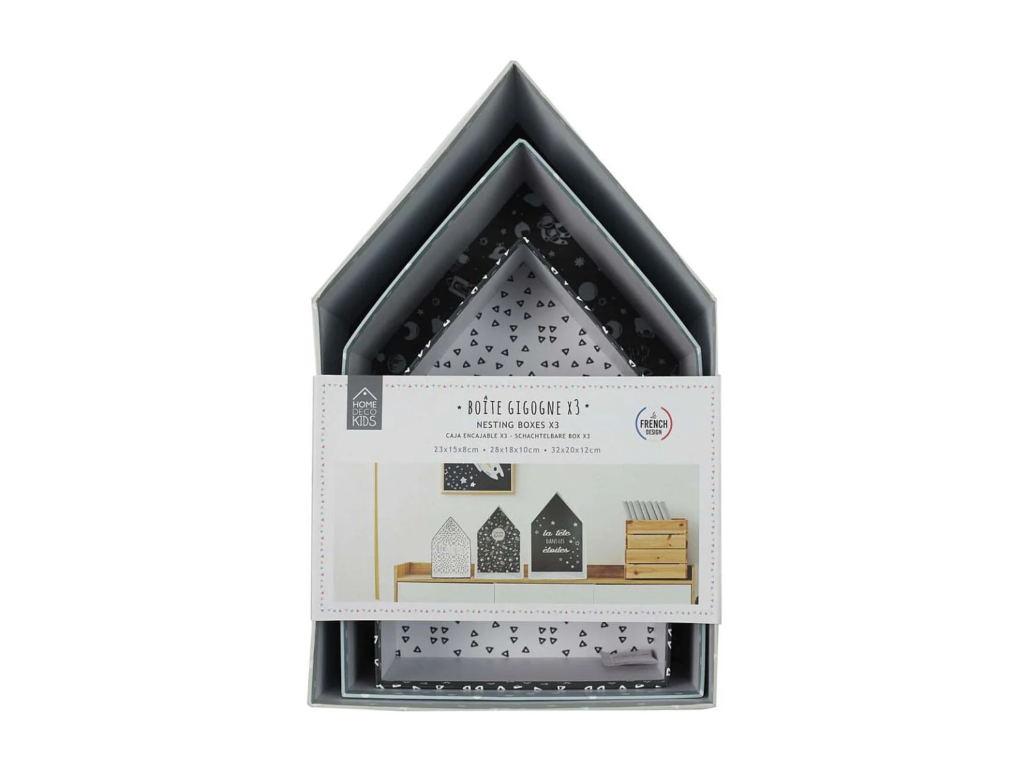 Boite Gigogne Maison Garcon X3