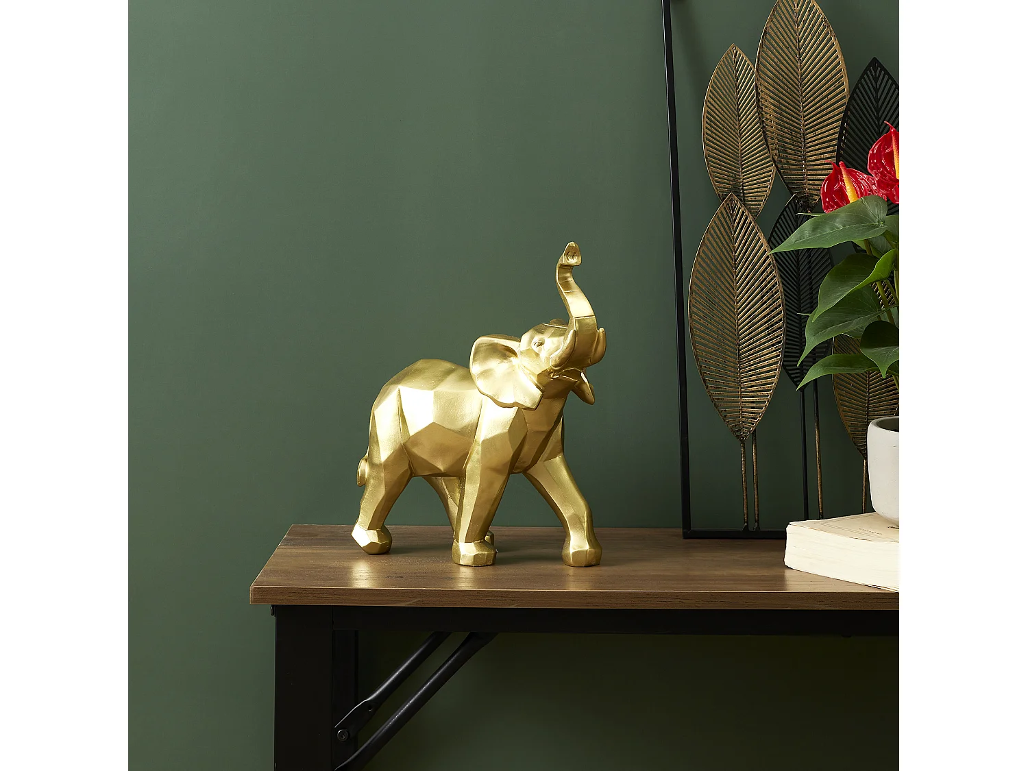 Elephant Origami Dore H30cm Or