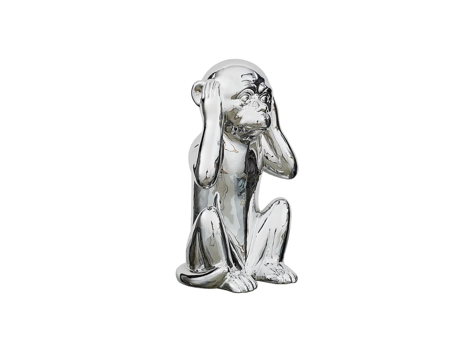 Statue - HOME DECO FACTORY - Singe - Argenté