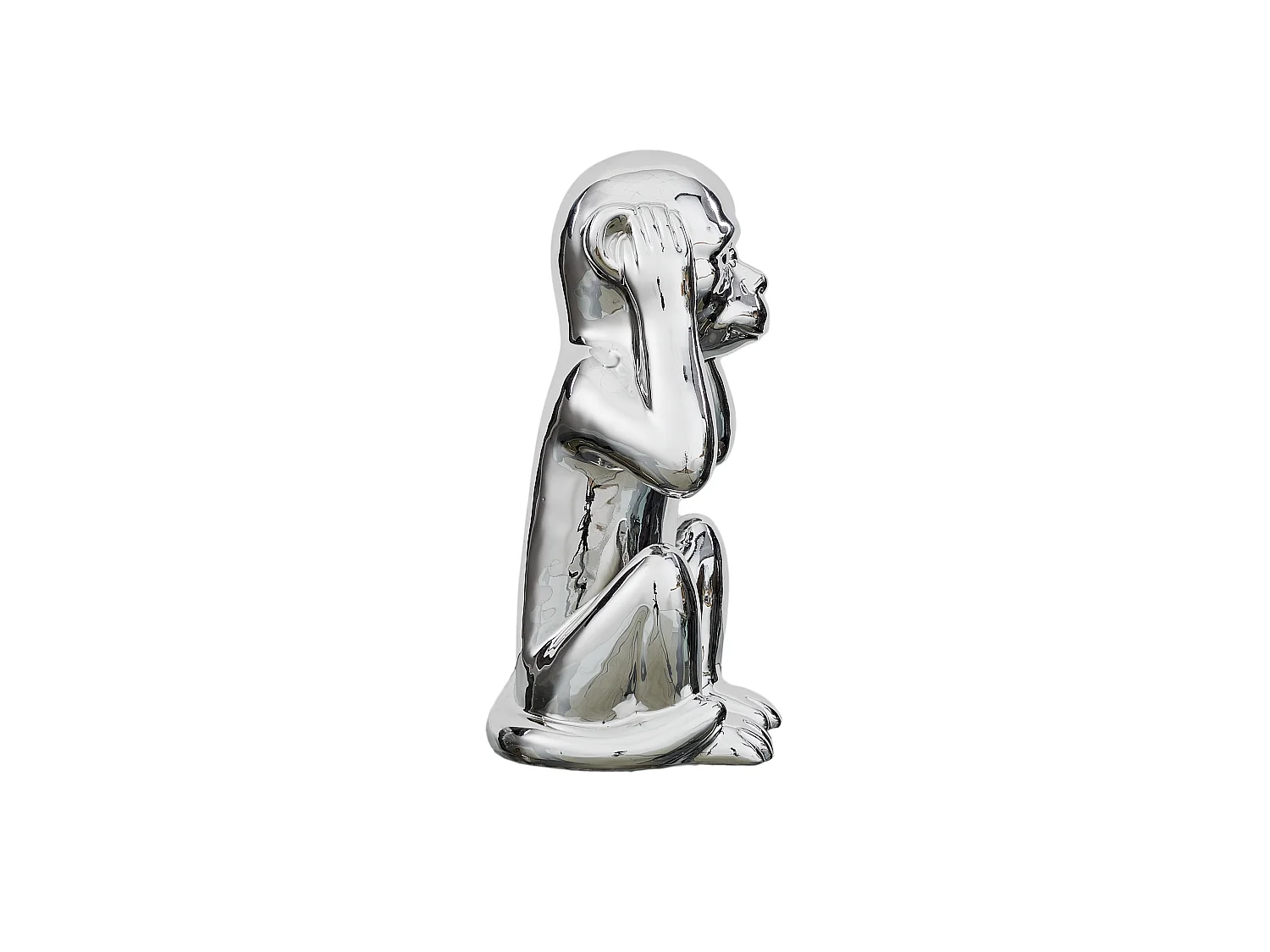 Statue - HOME DECO FACTORY - Singe - Argenté