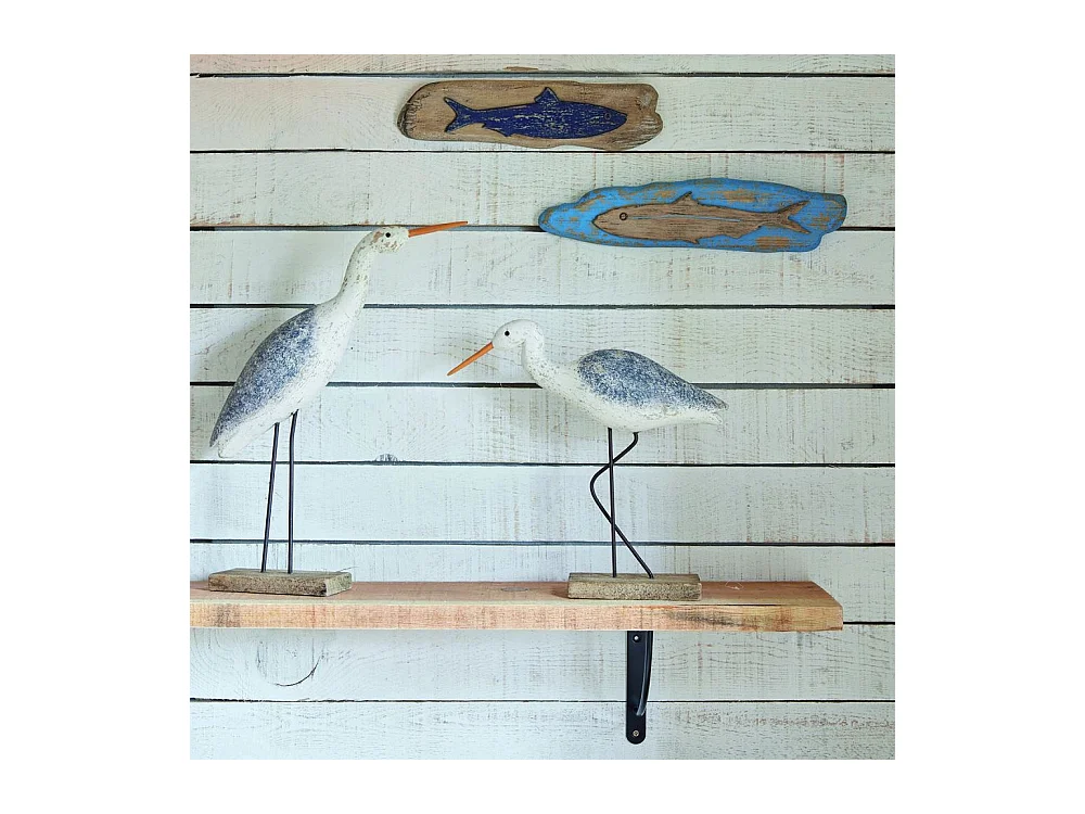 Oiseau en bois sur socle 33 x 46 cm