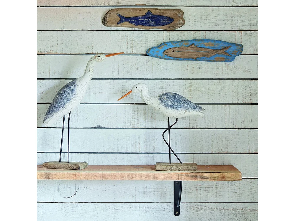 Oiseau en bois sur socle 33 x 46 cm