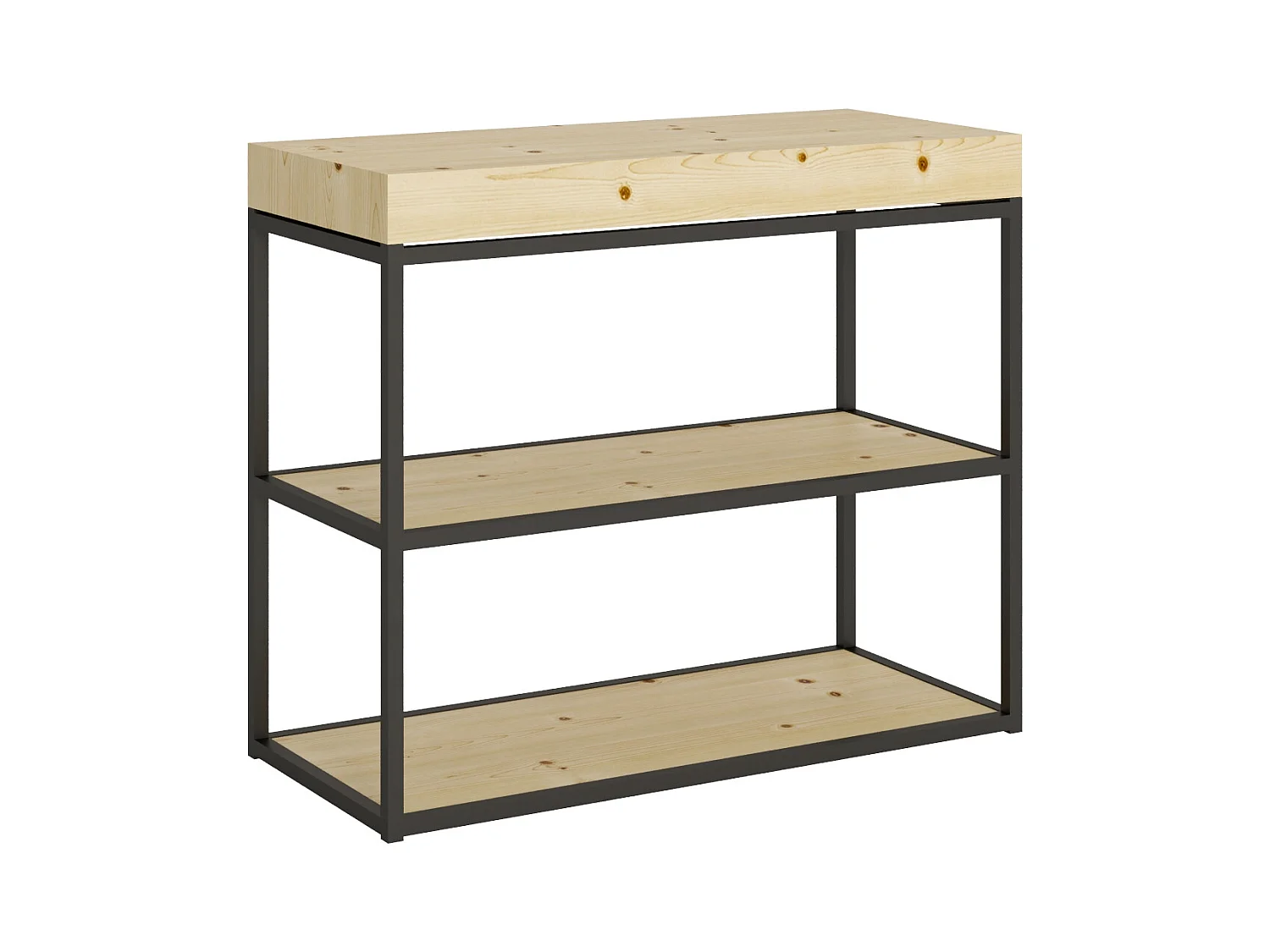 Console Camelia Sapin Nature cadre Anthracite