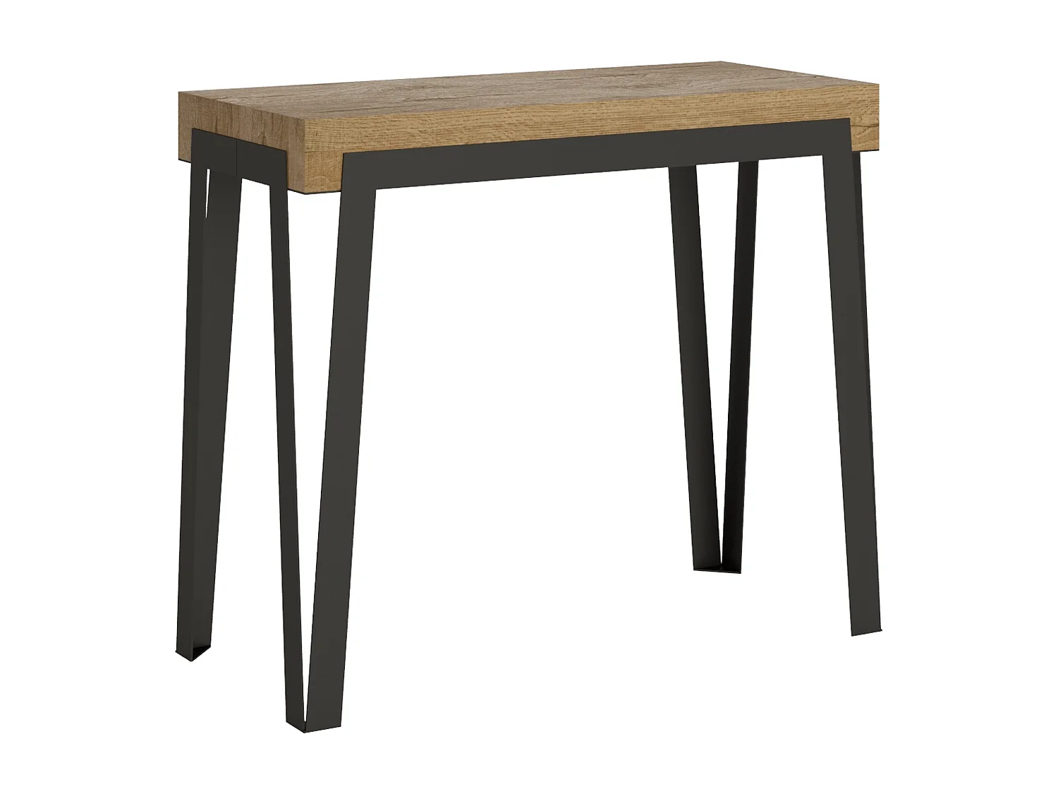 Console extensible 90x40/300 cm Rio Chêne Nature cadre Anthracite
